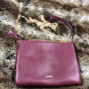 EUC La Diva Burgundy Shoulder Bag